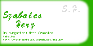 szabolcs herz business card